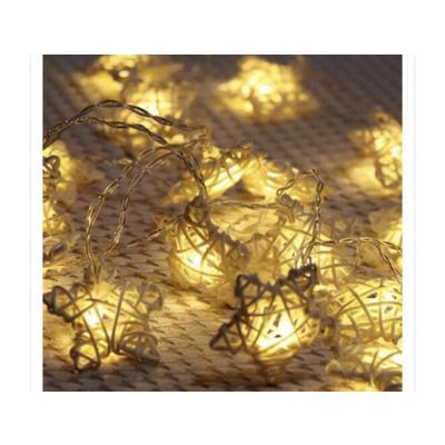 10 lu rattan yıldız led ışık dizesi 