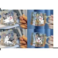 4 model Anime kediler cam bardak 