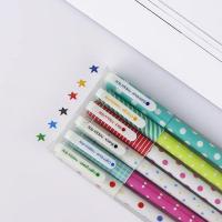 6 lı puantiye desenli renkli yazan kalem seti