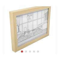 Ahşap led ışıklı 3 d pano 