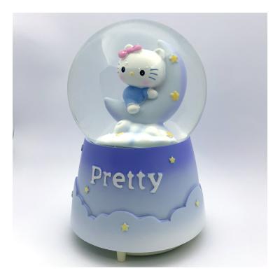 Ay üstünde Hellokitty kar küresi büyük boy