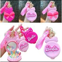 Barbie aynalı tarak anahtarlık karma paket