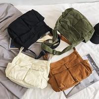 Büyük boy çok bölmeli omuz çantası