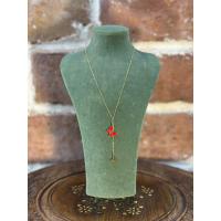 ÇELİK KELEBEK MİNELİ Y KOLYE 