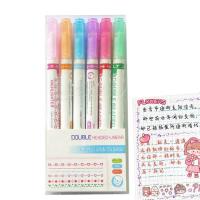 Çift başlıklı şekilli yazan fosforlu kalem