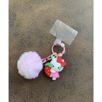 Çilekli Hellokitty ponponlu anahtarlık 
