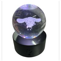 Cinnamoroll Işıklı Renk Değiştiren Şarjlı Kristal Cam Küre