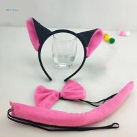 Cosplay parti taç-papyon-kuyruk aksesuar seti