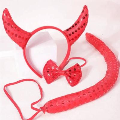Cosplay parti taç-papyon-kuyruk aksesuar seti