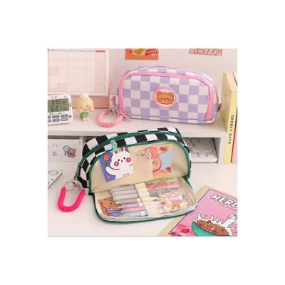 Damalı kawaii kalem kutu