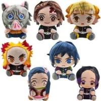 Demon slayer Kawaii peluş anahtarlık
