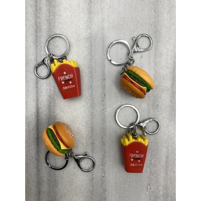 Fast Food Çelik aksesuarlı anahtarlık 