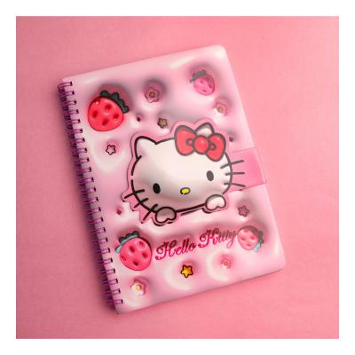 Hellokitty sert kapak mıknatıslı defter