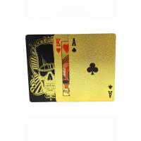 İskelet Kuru Kafa Tasarımlı PVC İskambil Oyun Kartları Gold 10lu