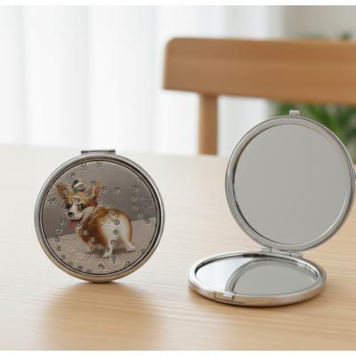 İşlemeli cep aynası 