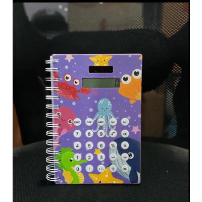 Kawaii deniz canlıları hesap makineli not defteri