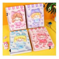 Kawaii kabartma kapak not defteri
