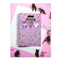 Kawaii pembe hesap makineli not defteri