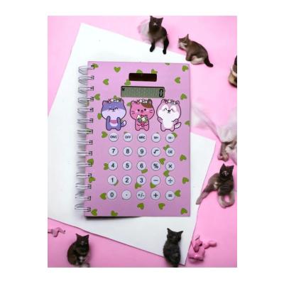 Kawaii pembe hesap makineli not defteri