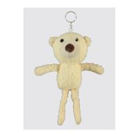 Krem rengi ayıcık anahtarlık 