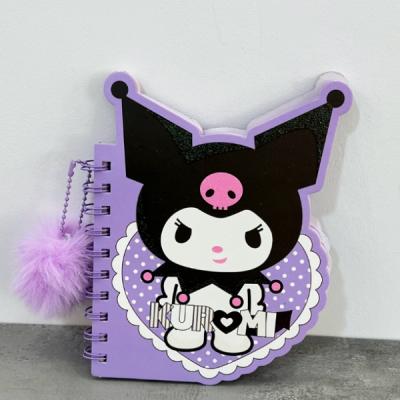 Kuromi spiralli ponponlu defter