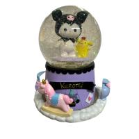 Kuromi Ve Pompompurin Gözü Açık Dev Boy Işıklı Müzikli Kar Küresi 2 model
