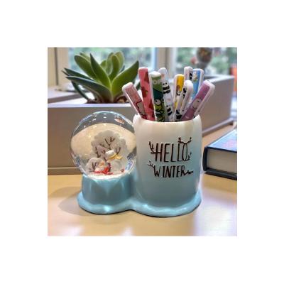 Kutup ayısı kalemlikli kar küresi 