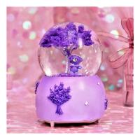 Mor ayıcık kar küresi büyük boy