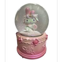 My Melody Gül Desenli Müzikli Işıklı Püskürtmeli Büyük Boy Kar Küresi