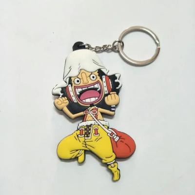 One piece çift yönlü silikon anahtarlık 