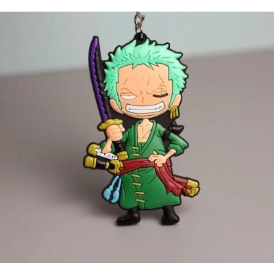 One piece roronoa Zorro çift yönlü silikon anahtarlık 