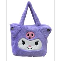 Peluş Kol Çantası Lila ,Pembe ,Beyaz ,Siyah 24lü Karma