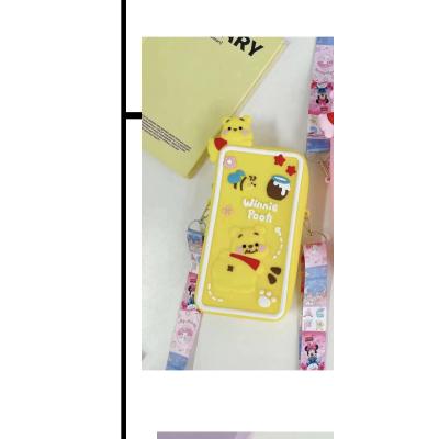 Pooh ayı silikon telefon çantası 