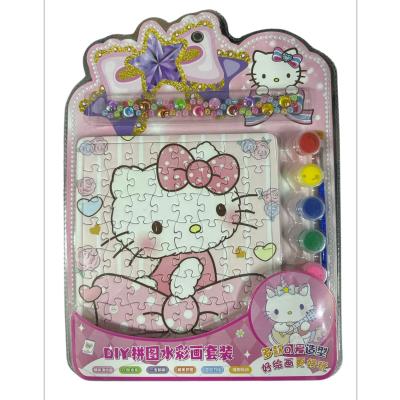 Puzzle Sticker Boyama Boya Seti 12li Karma 4 Model