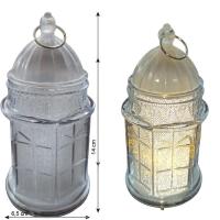 Ramazan Temalı Kubbe Gün Işığı Led Fener 14x6,5 cm  1 Adet
