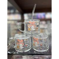 Sanrio cam bardak kupa pipetli a kalite ithal 
