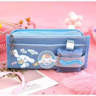 Sanrio Cinnamoroll Yüksek Kapasiteli Çok Gözlü Kalemlik Kalem Kutusu mavi pembe 24lü karma