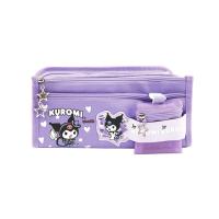 Sanrio Kuromi Siyah Mavi Pembe Yüksek Kapasiteli Çok Gözlü Kalemlik Kalem Kutusu 24lü Karma 
