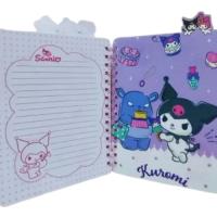 Sanrio spiralli ayraçlı defter 