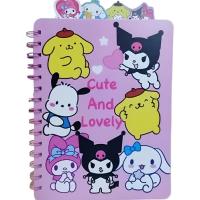 Sanrio spiralli ayraçlı defter 