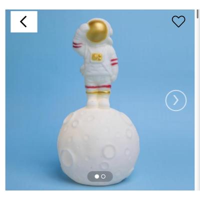 Selam veren astronot ışık gece lambası