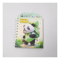 Sevimli panda ayraçlı spiralli not defteri