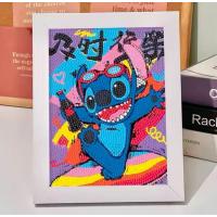 Sevimli Stitch Diy Kendin Yap Fotoğraf Çerçeveli Mozaik Elmas Boyama 2