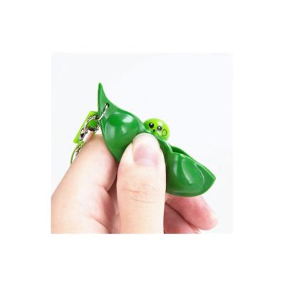 Sıkılabilir Kawaii fasulye anahtarlık 