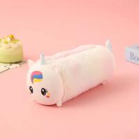 Silindir şekil peluş Kawaii kalem kutu
