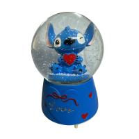 Stitch Kalpli Müzikli Işıklı Püskürtmeli Büyük Boy Kar Küresi 2 model