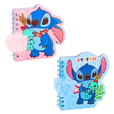 Stitch spiralli ponponlu defter