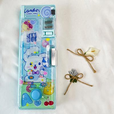 Sulu simli çok yönlü kalem kutu mavi